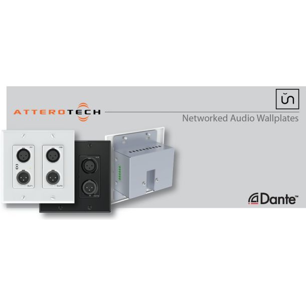 Attero Tech UnDX2IO+ - Dante TM Wall Plates - Ascon Trading Aps